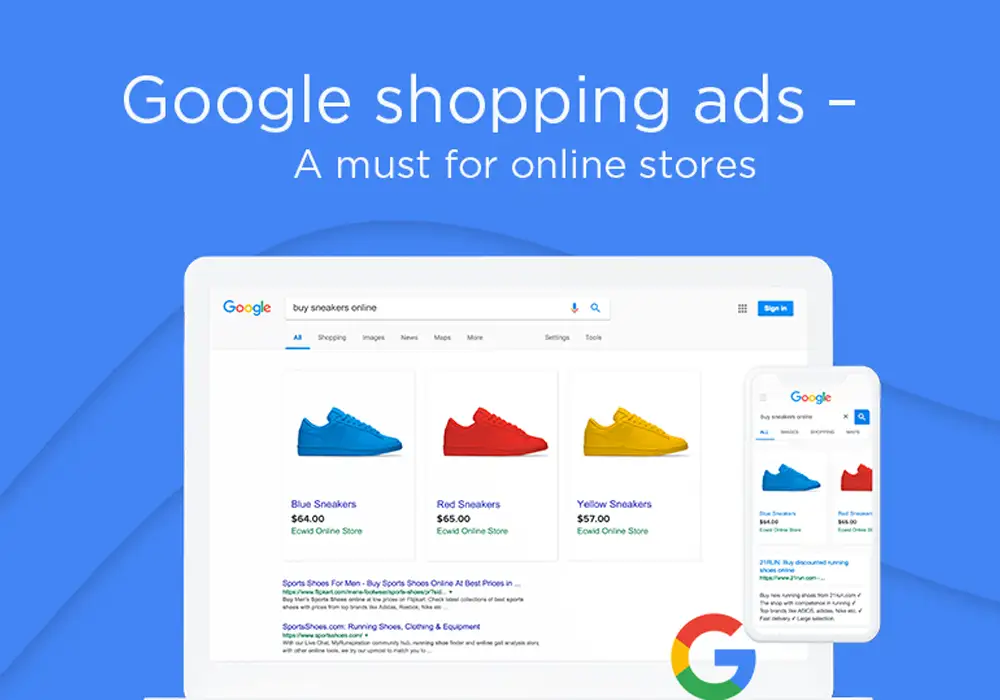 google shopping shoe example