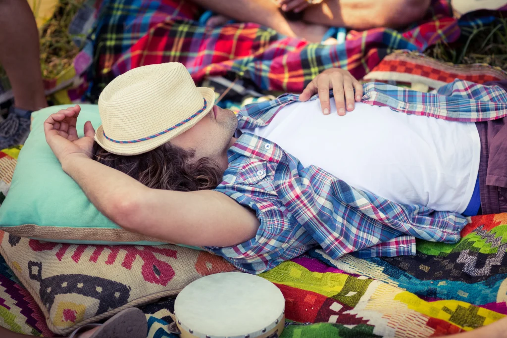 a man taking a nap as a play on words referencing NAP Consistency when relating social media marketing and SEO.