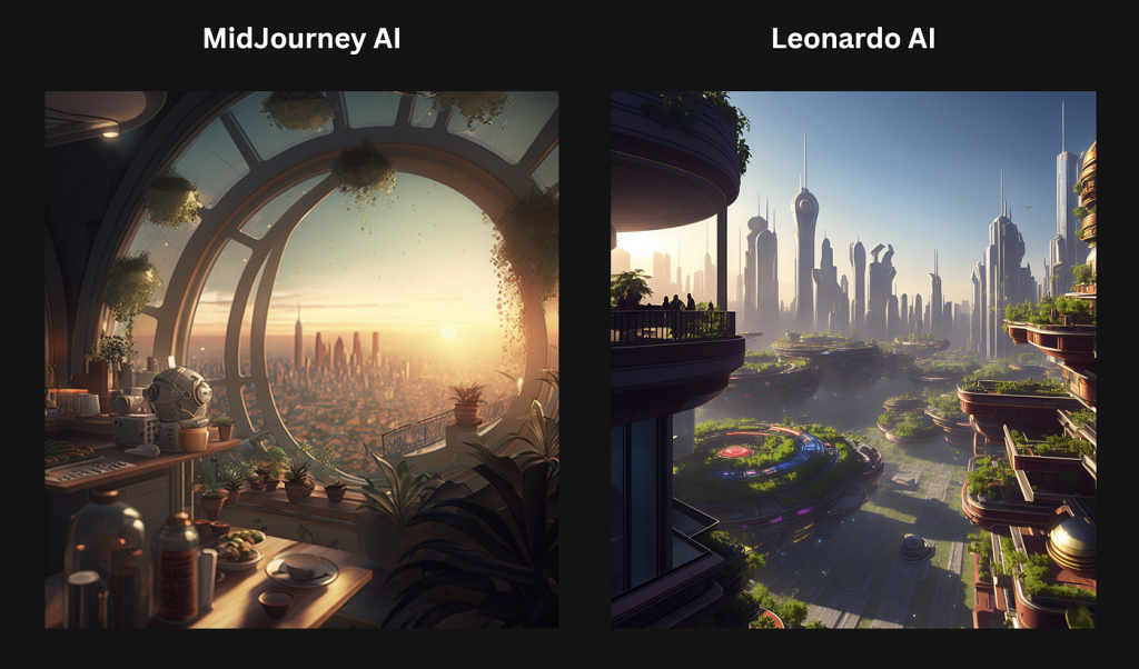 MidJourney VS Leonardo AI — Same Prompt, Different Results