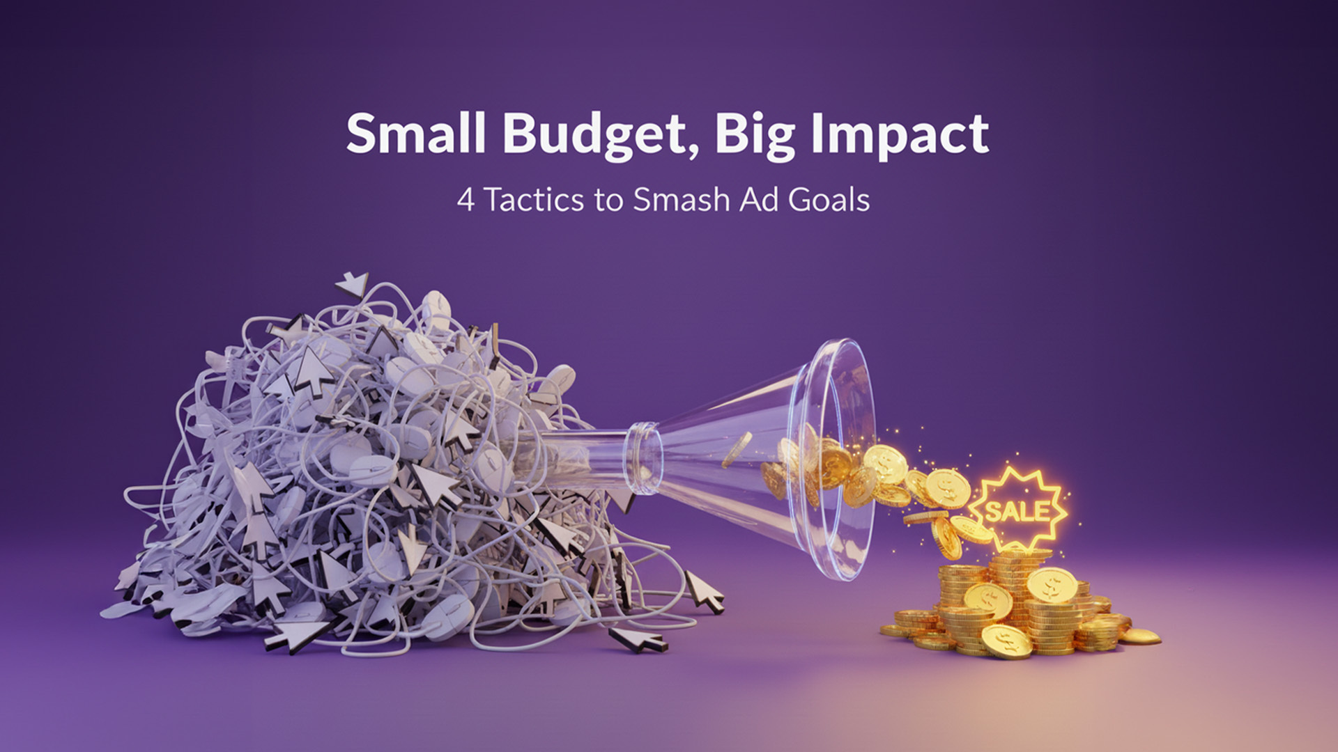 Funnel transforming low-quality clicks into high-value sales using optimized ad tactics.